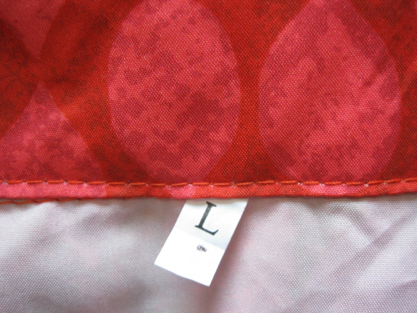 Bluse # langärmlig # Tropfen-Muster # Rot / Orange # L