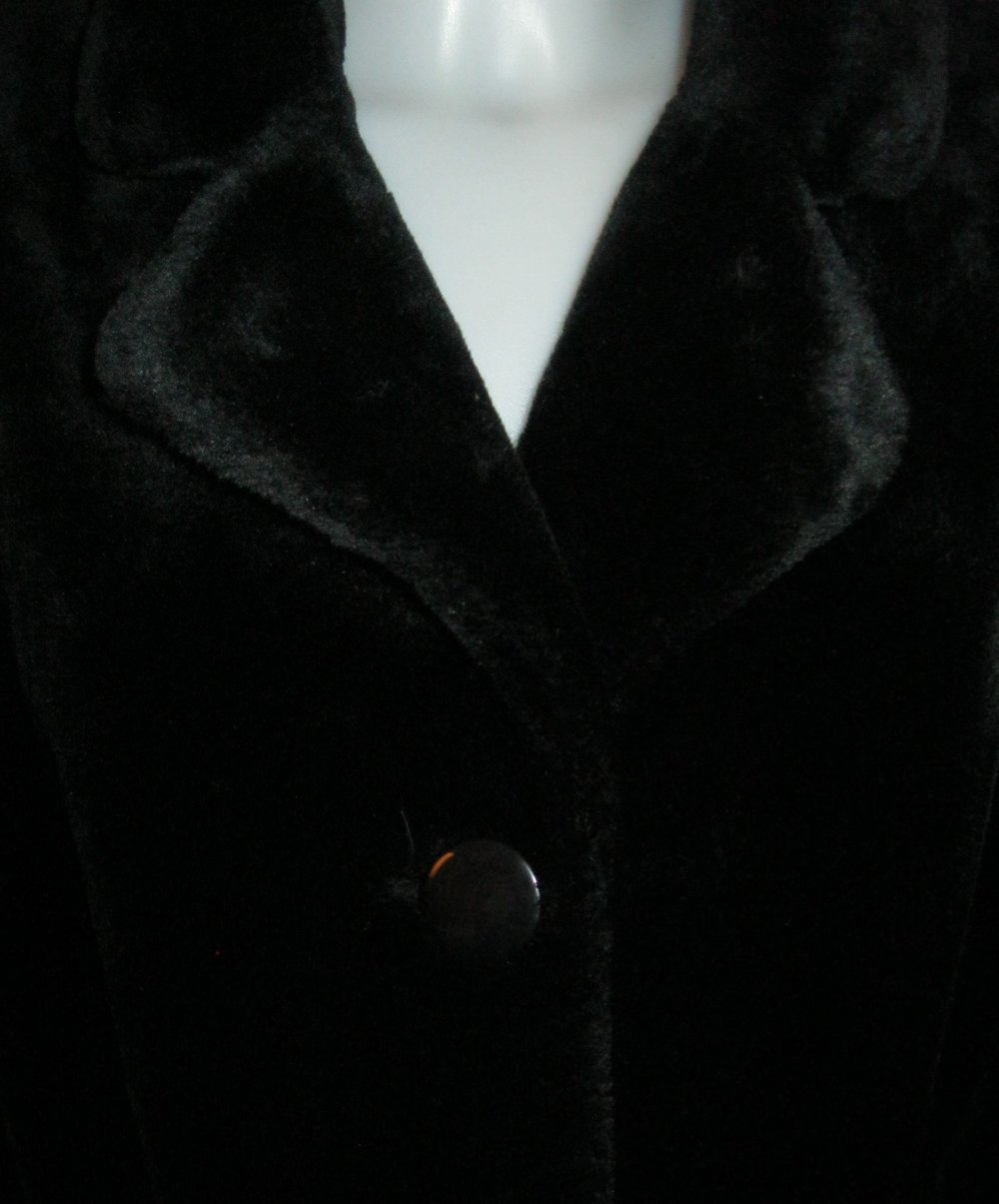 NEU #Kunstfell #Mantel # Vunic # 40 # schwarz