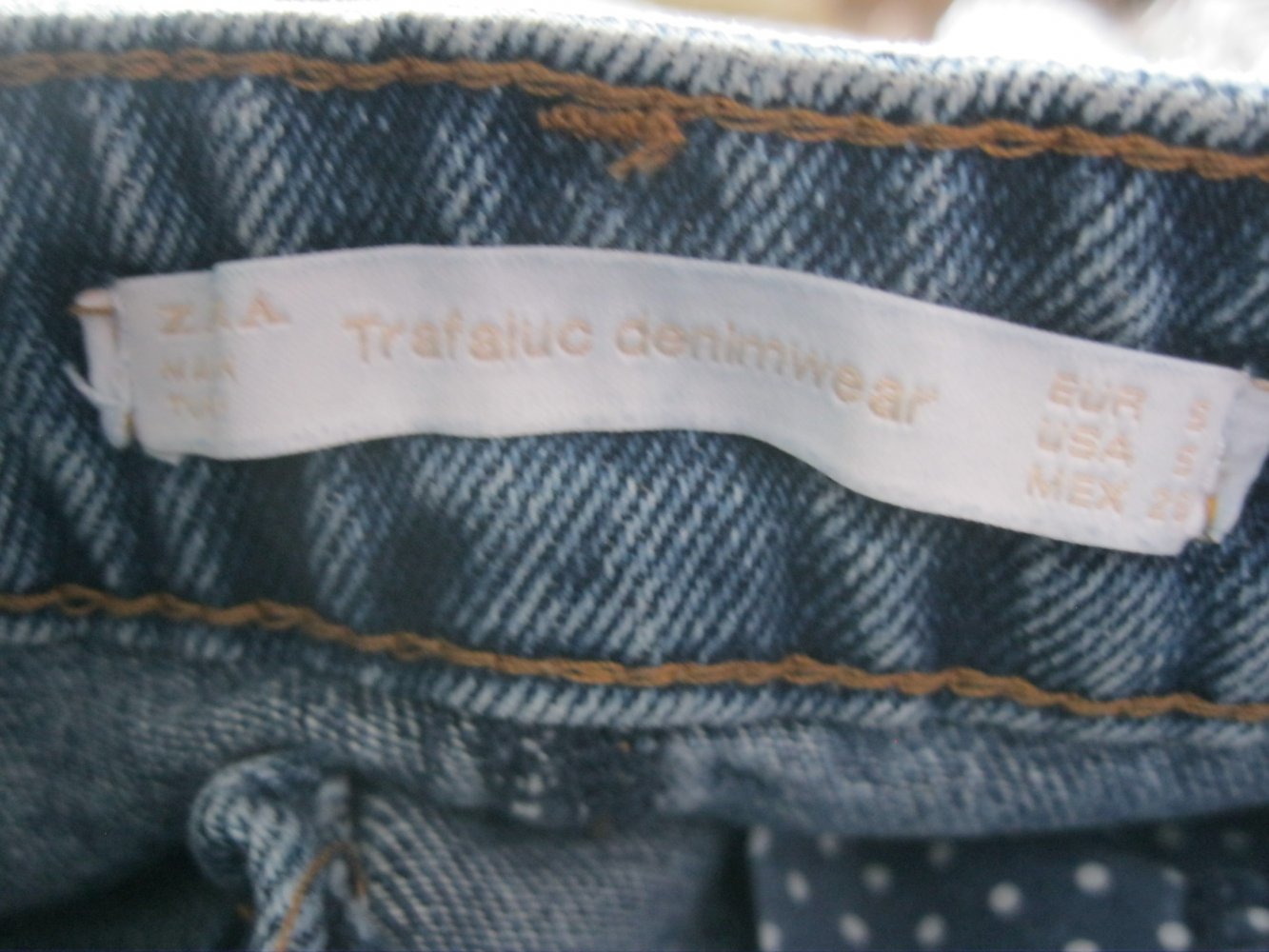 Jeans-Rock # Mini-Rock # Zara trafaluc # Stickerei # Blau # S