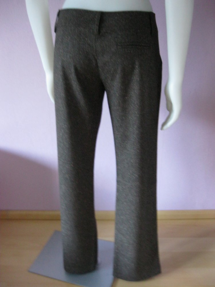 Stoffhose # Hüfthose # Braun meliert # Psyco Girl # 42/44