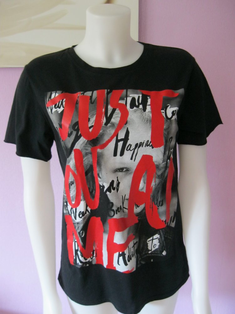 T-Shirt # Schwarz # Print # L