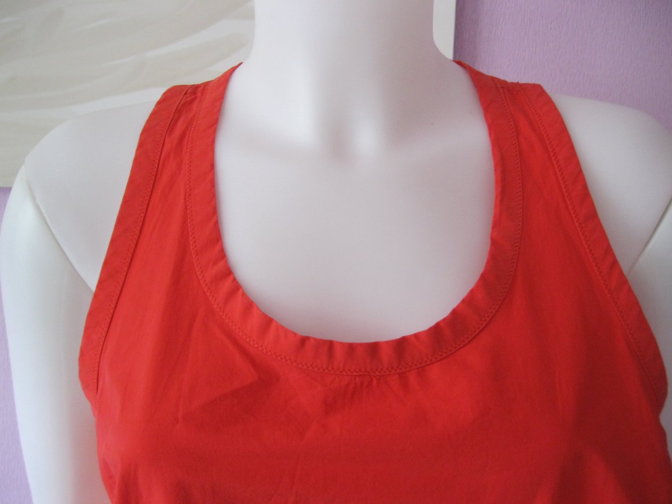 Hemd-Kleid # Trägerkleid # Cos # rot # ärmellos # 100% Baumwolle # 38