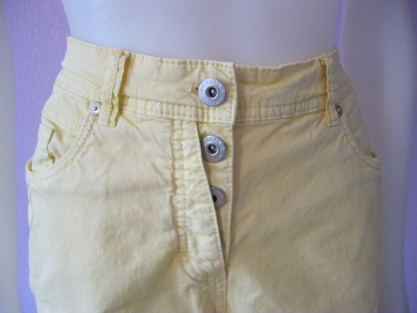 Shorts # Darling Harbour # Baumwolle # Gelb # 38