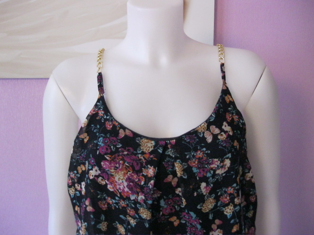 Jumpsuit # Playsuit # kurz # Schulterfrei # Blumen # Blau/Bunt Yun # 36/38