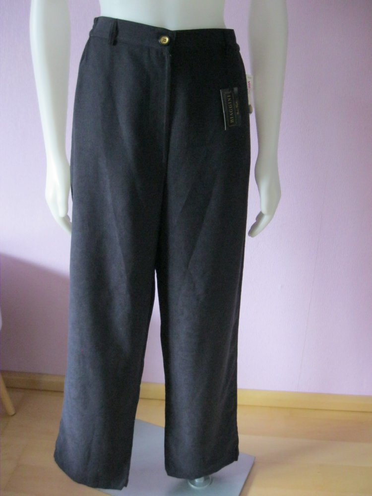 NEU # Stoffhose # Biaggini # Velours # Schwarz # 48
