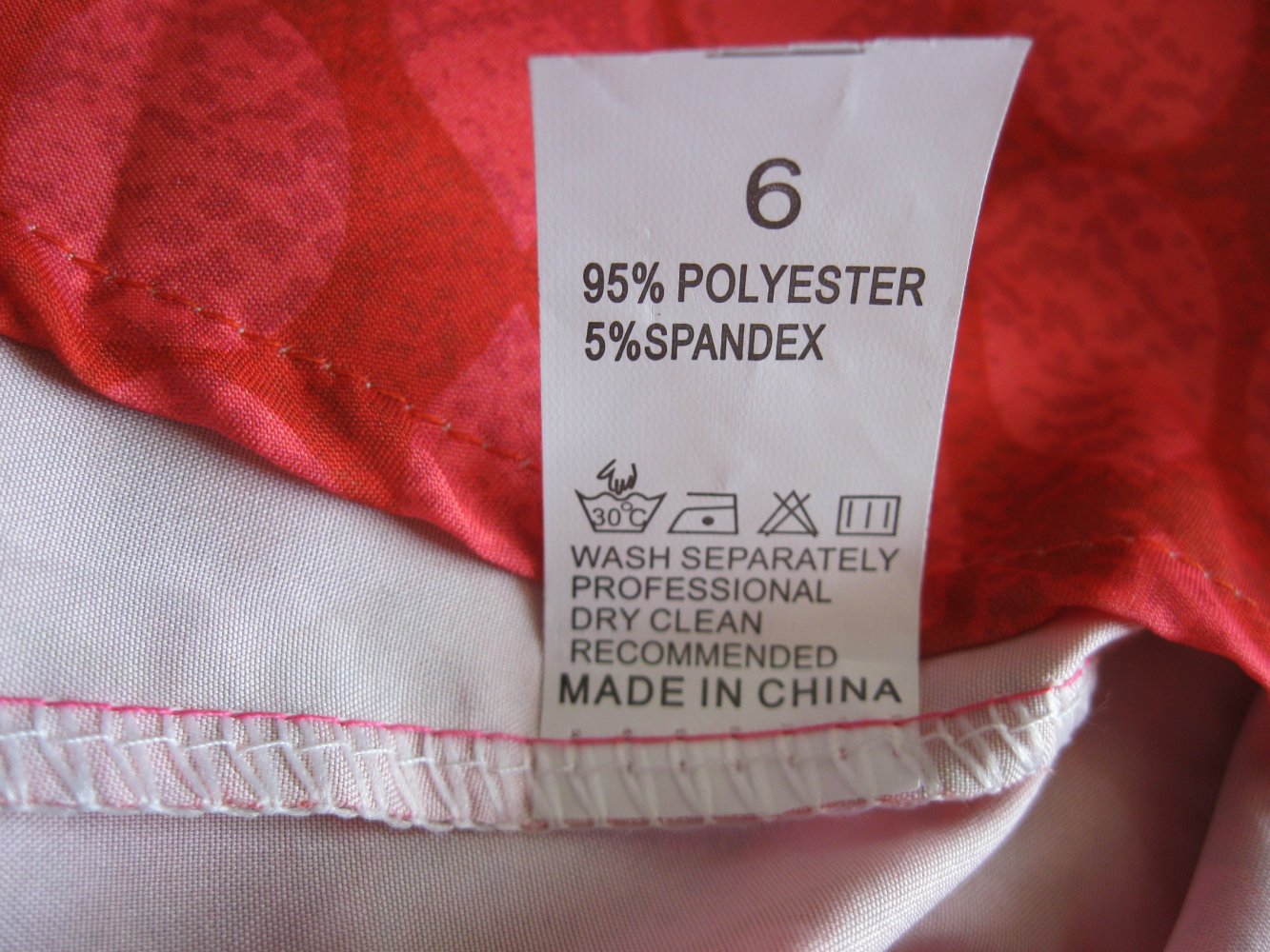 Bluse # langärmlig # Tropfen-Muster # Rot / Orange # L