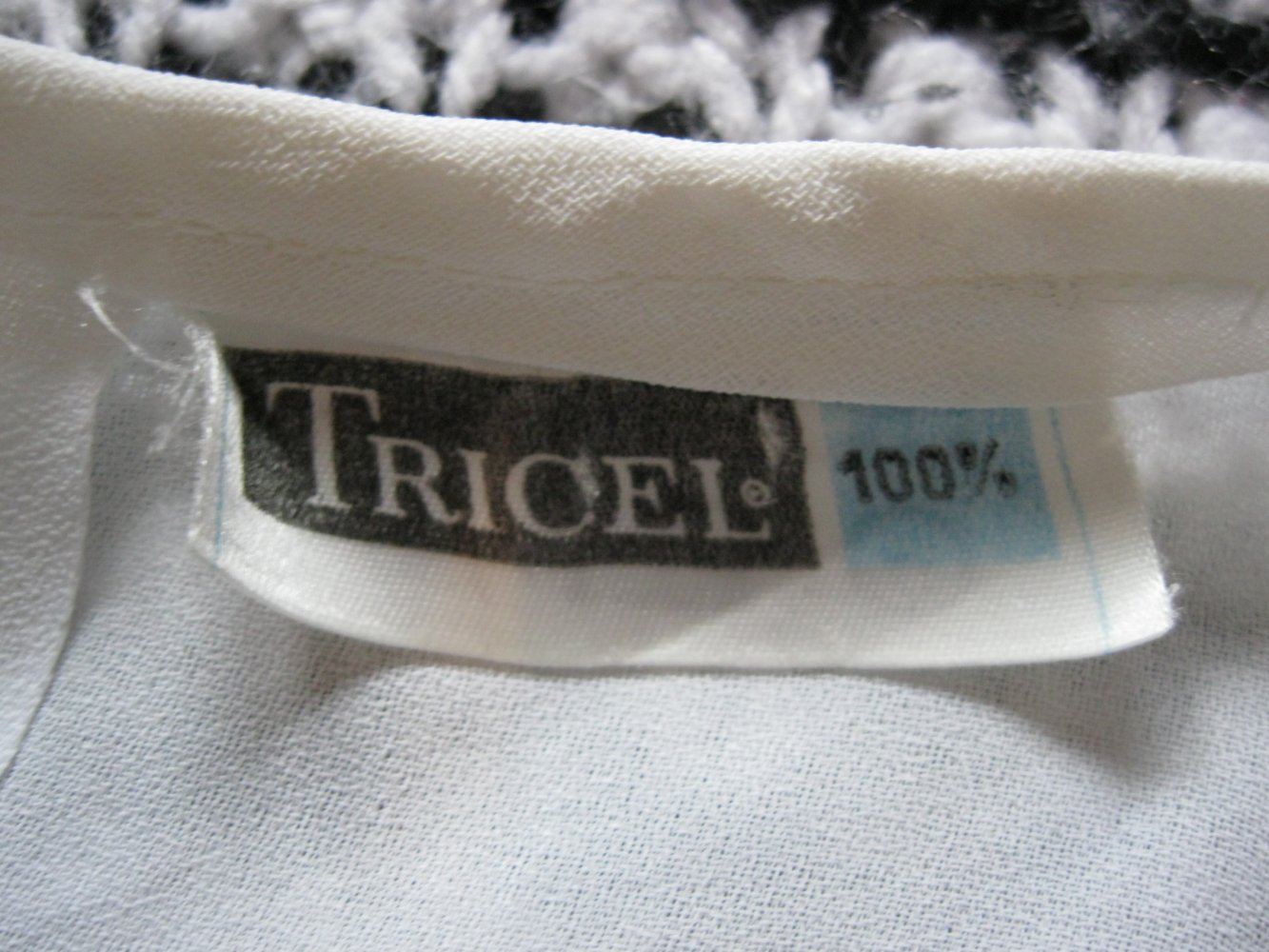 Bluse # Ärmellos # Spitze # 100% Tricel # weiß # 42