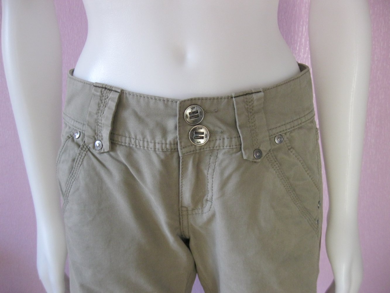NEU edc by Esprit Schlaghose Khaki Baumwolle 38