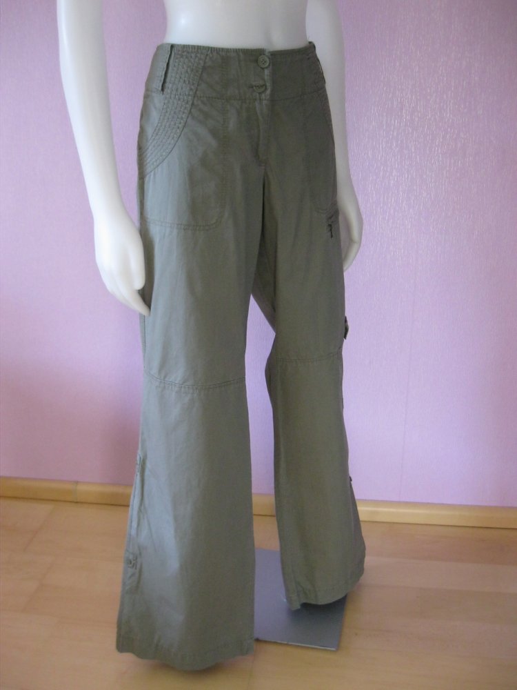 NEU s.Oliver Schlaghose Cargohose Khaki 100% Baumwolle 42