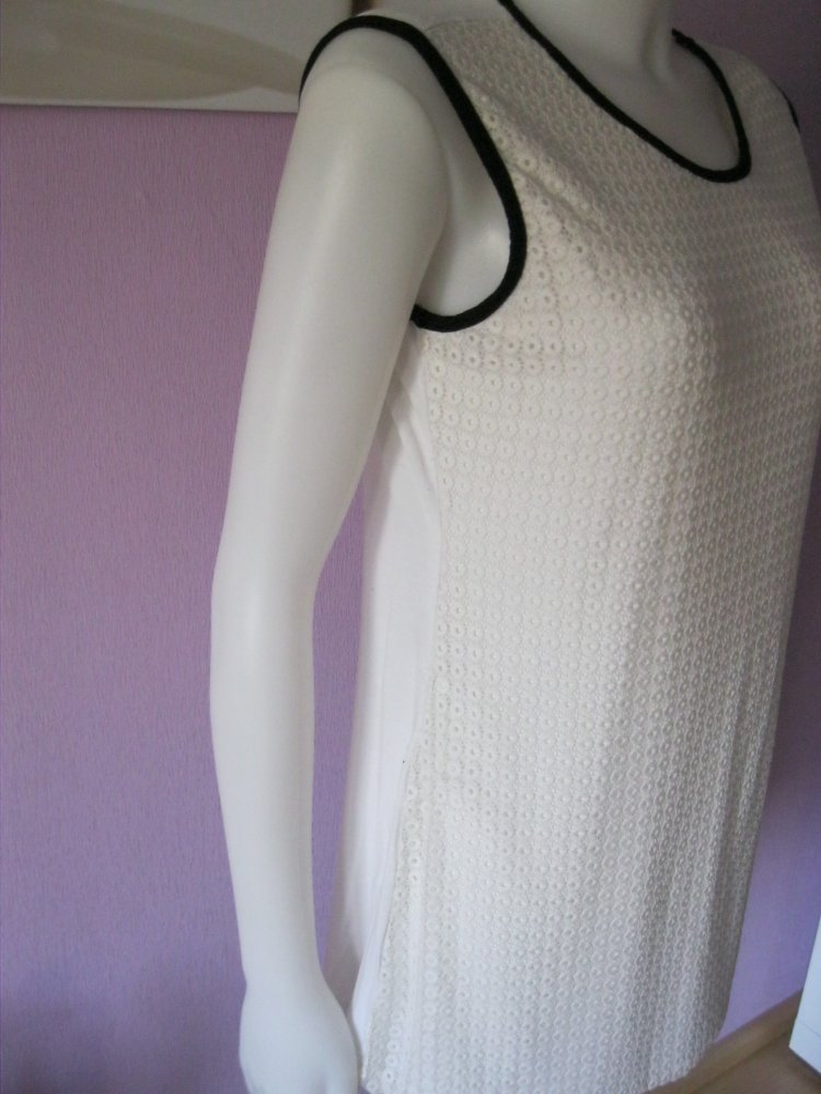 Long-Top # Spitze # creme # 40/L