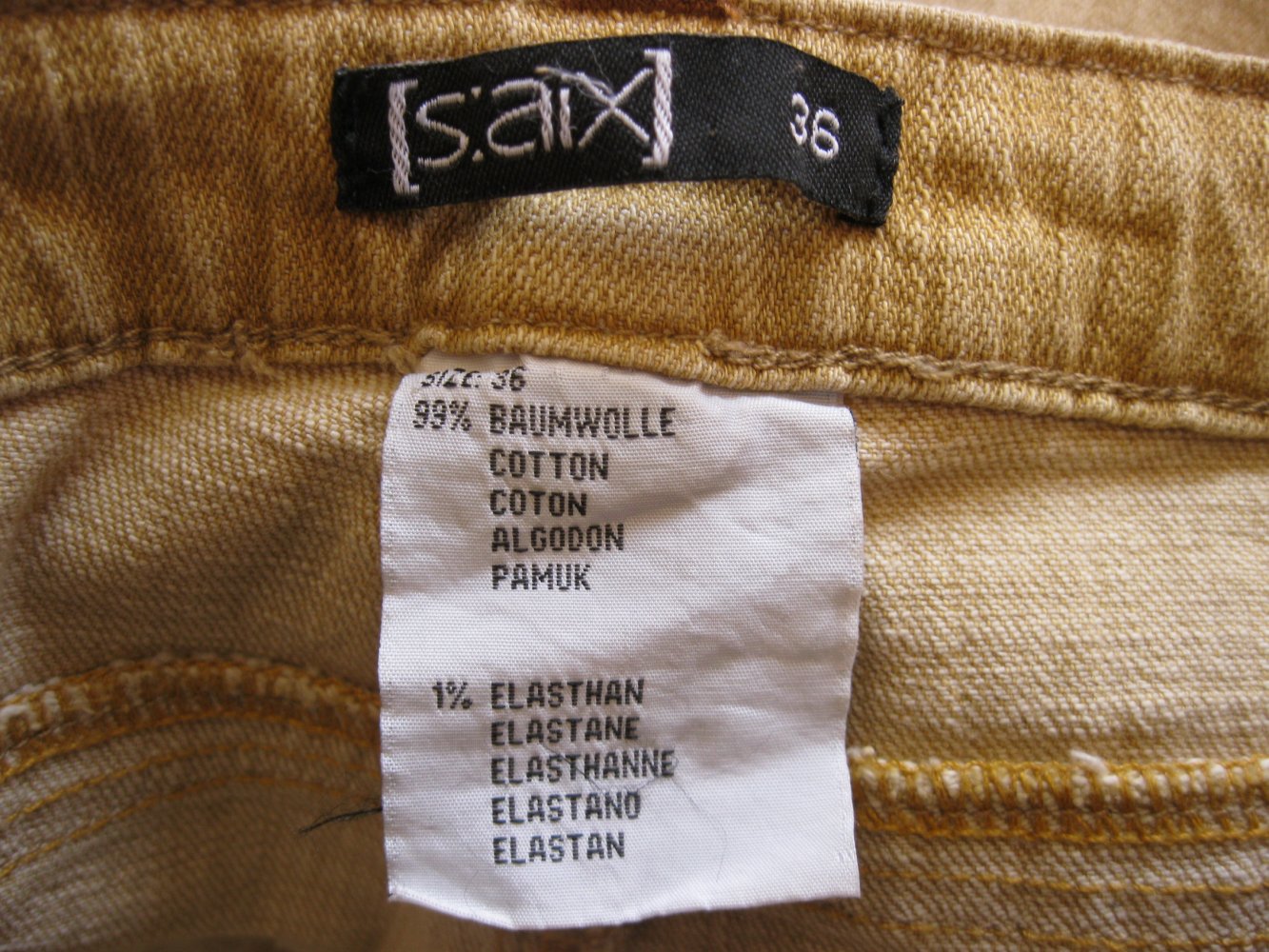 Schlaghose # Saix # Jeans # Vintage # Ocker # Denim # 36