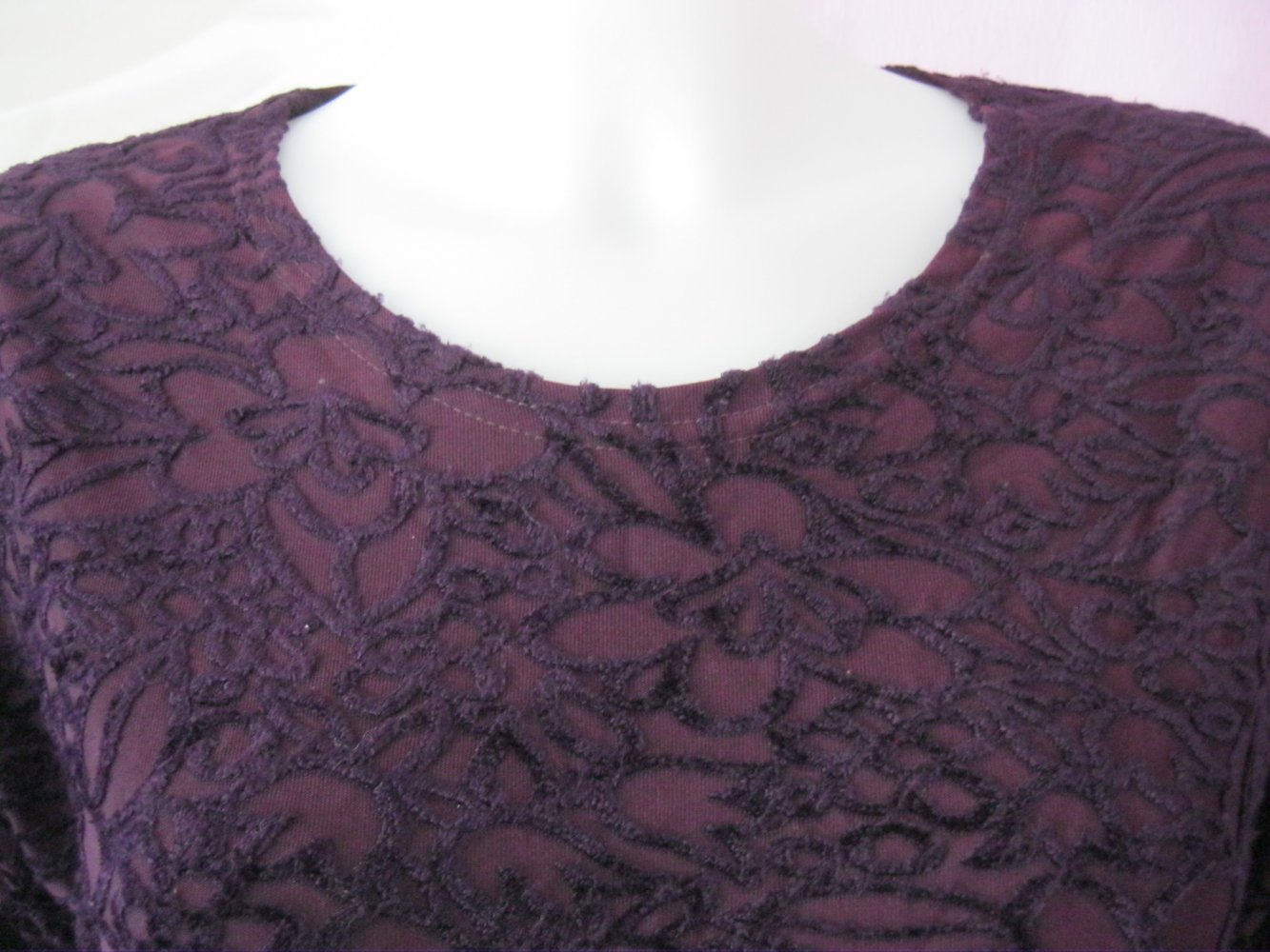 Checkout Langarm-Shirt Burgunderrot Viskose S