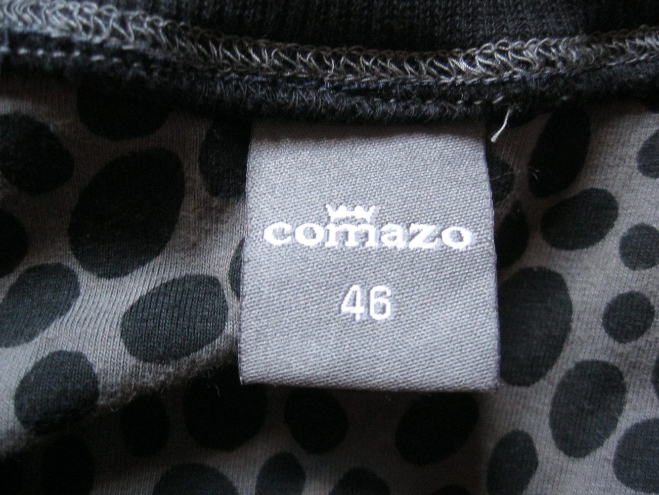Comazo Long-Shirt Sweater Feinripp Baumwolle Schwarz 46