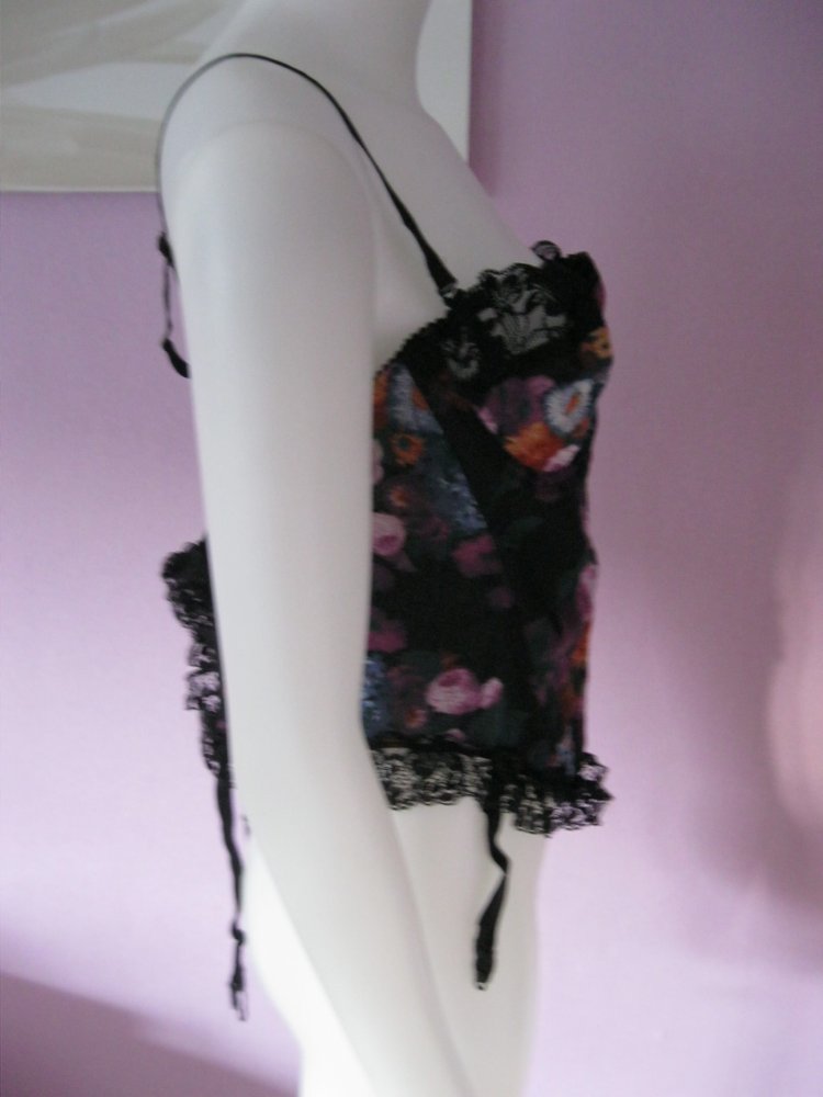 Corsage # Escora # Blumen-Print # Spitze # 85 C