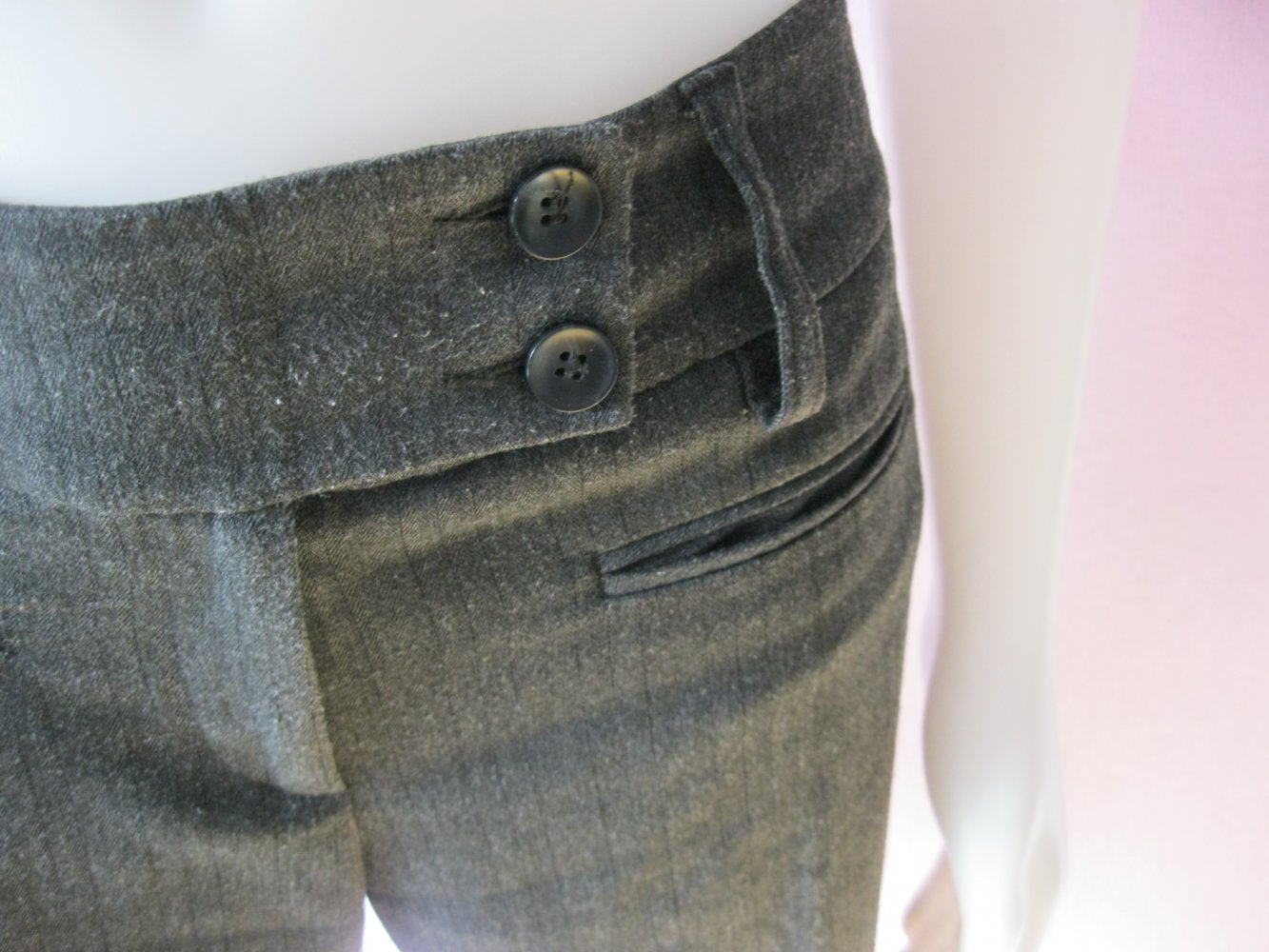 Stoffhose # S.Oliver # Businesshose # Nadelstreifen # Dunkelgrau # 38