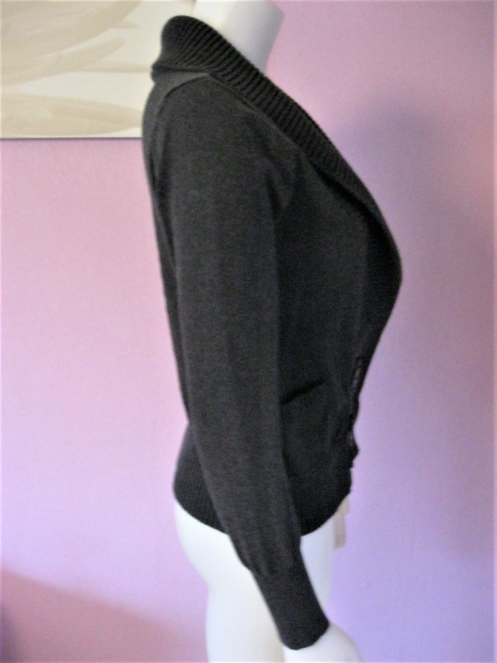 Strickjacke # 85% Baumwolle # Mango # Anthrazit # L