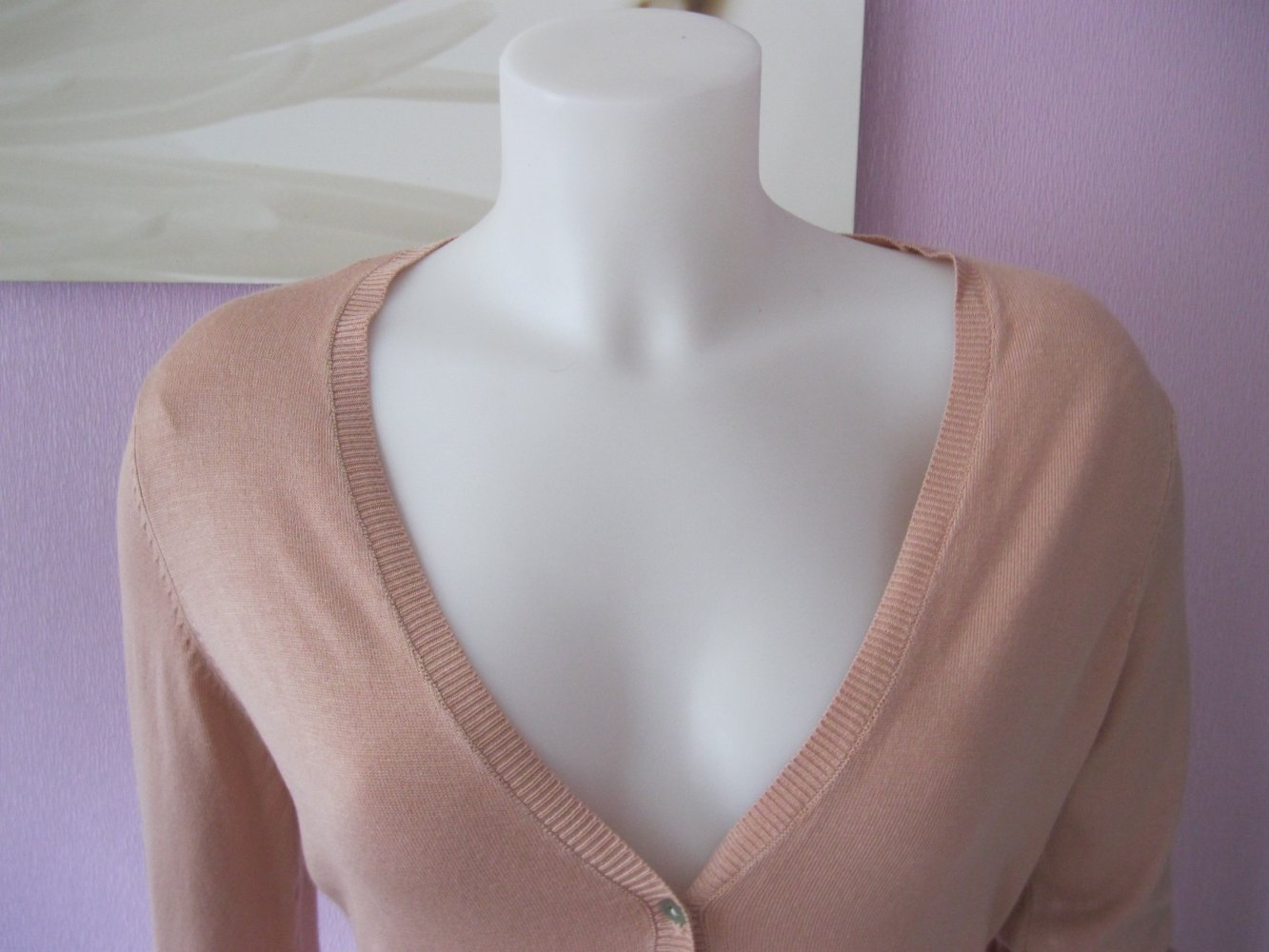 Feinstrick-Jacke/Cardigan # Chicorée # Aprikose # M