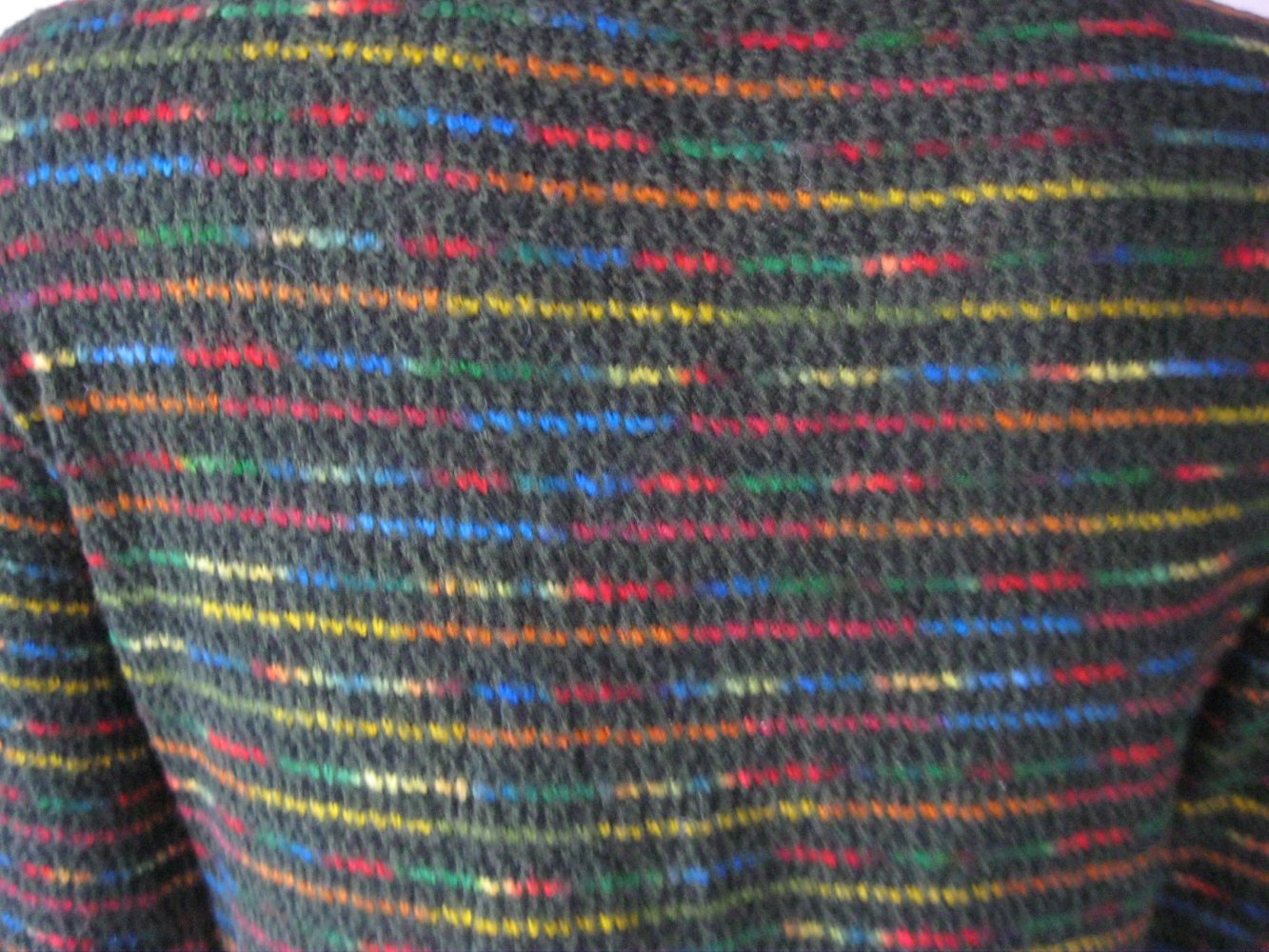 Minikleid # 3/4 Arm # Made in Italy # schwarz/bunt/gestreift # S/M