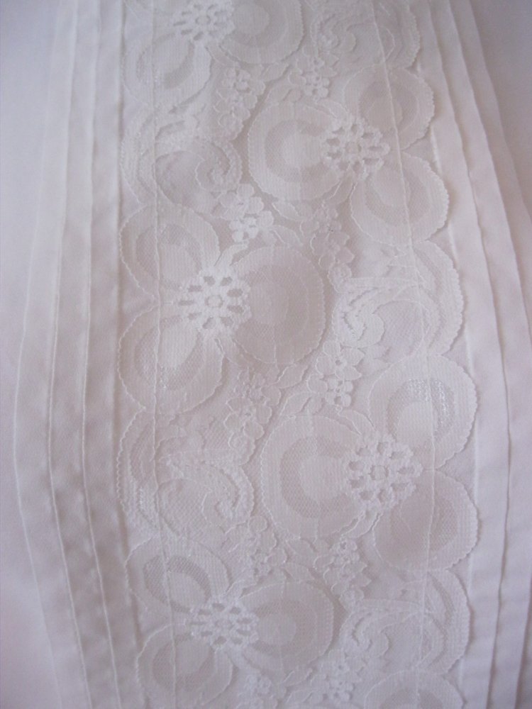 Bluse # Ärmellos # Spitze # 100% Tricel # weiß # 42