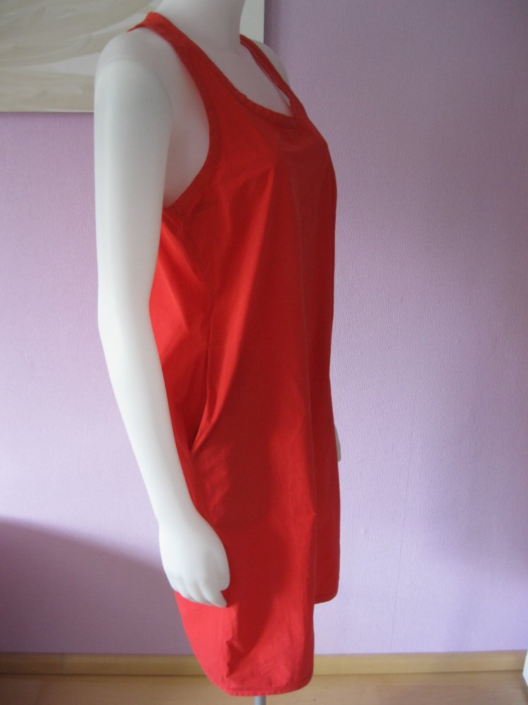 Hemd-Kleid # Trägerkleid # Cos # rot # ärmellos # 100% Baumwolle # 38