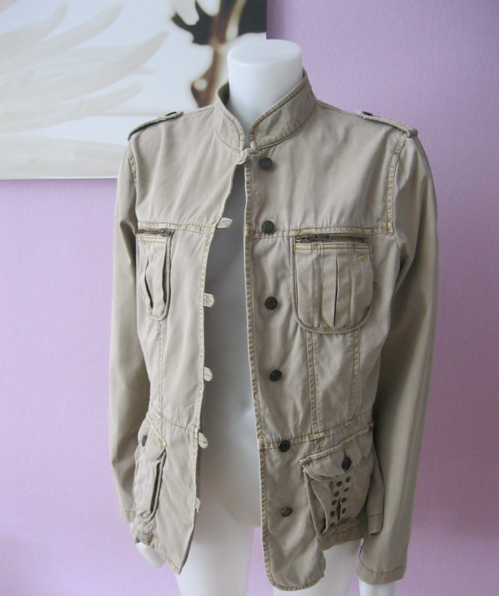 Tom Tailor # Jacke im Blazer-Stil # Khaki # 100% Baumwolle # L/XL