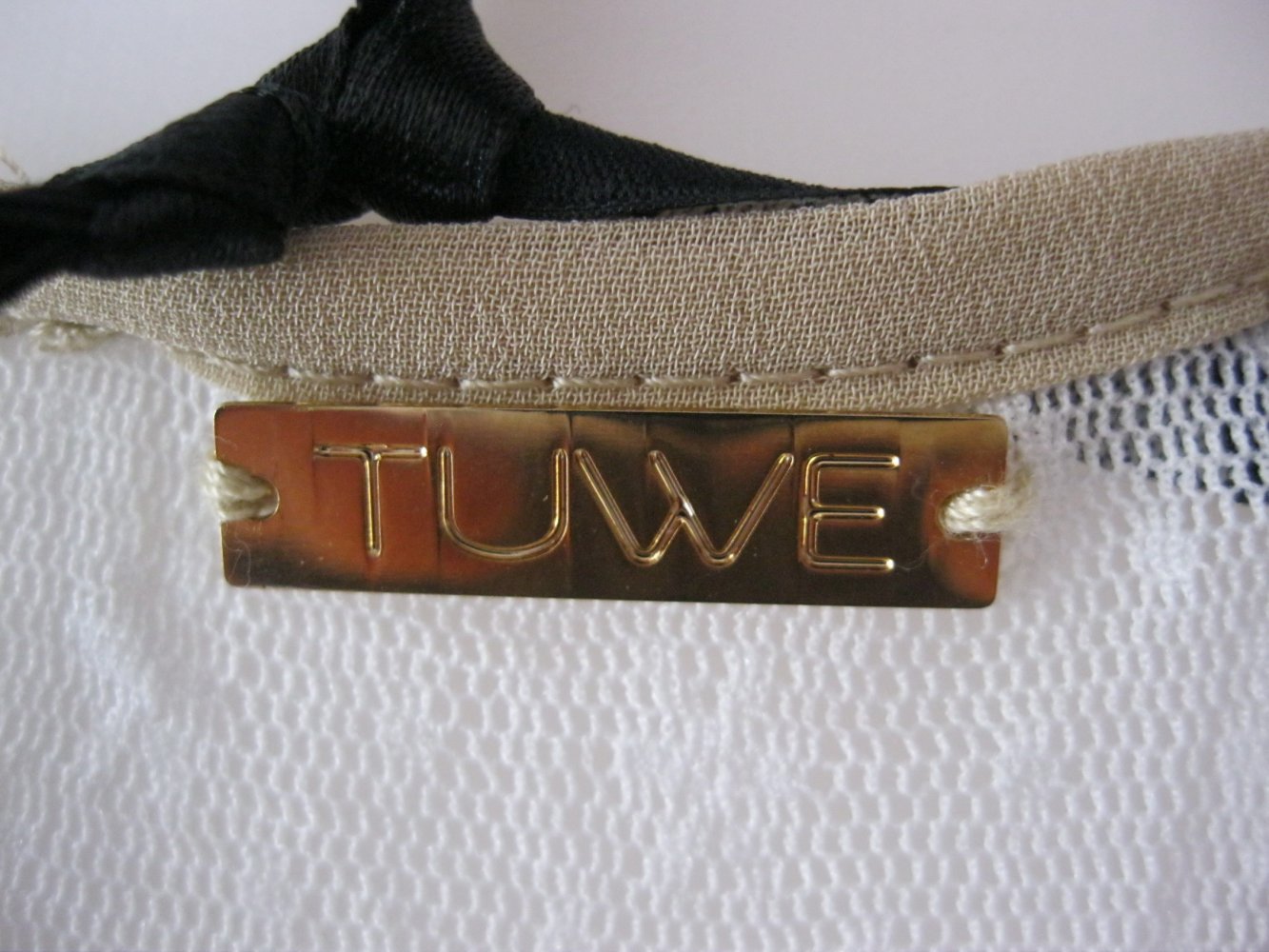 NEU# Minikleid# Tuwe # beige/weiß # Spitze # S-M