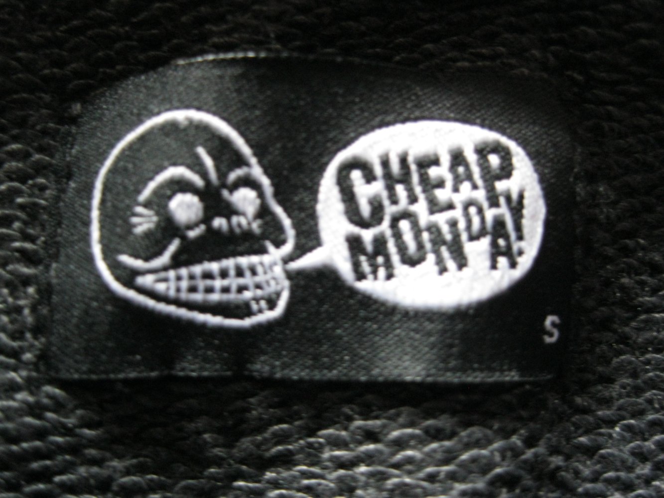 Cheap Monday Sweatshirt Anthrazit/Schwarz Stickerei Baumwolle S