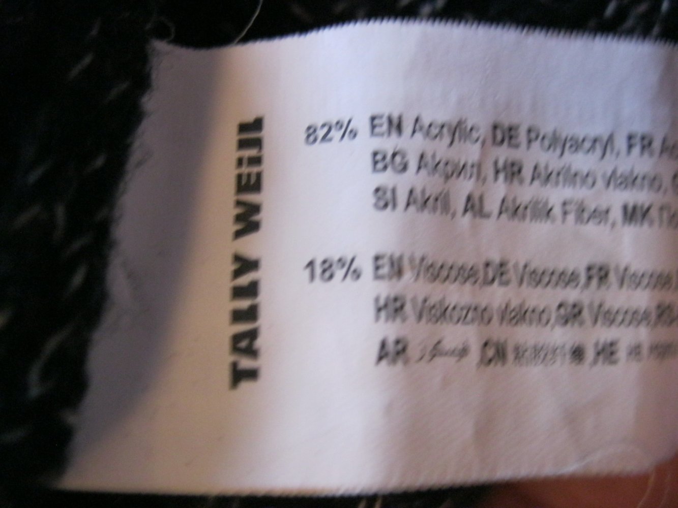 Strick-Pulli # Tally Weijl # Schwarz - Grau meliert # S/36