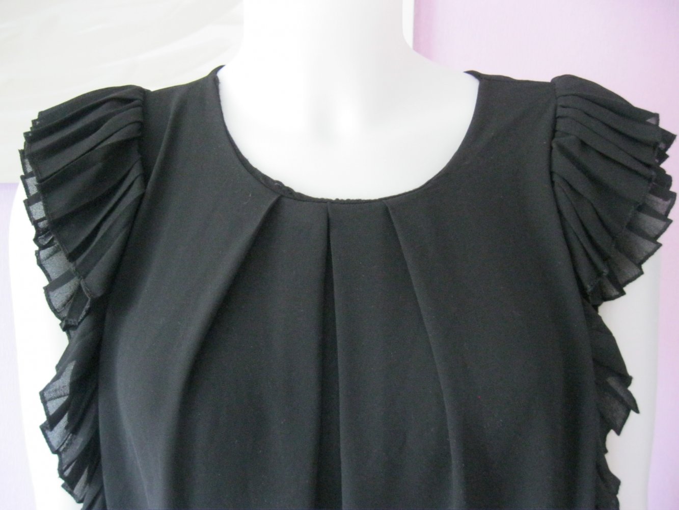 Bluse # Today # Volants # Blusen-Shirt # Ärmellos # Schwarz # M