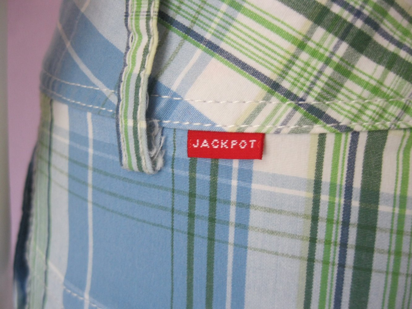 Bermuda # Jackpot # Kariert # Golf # Blau/Grün/Weiß # 32