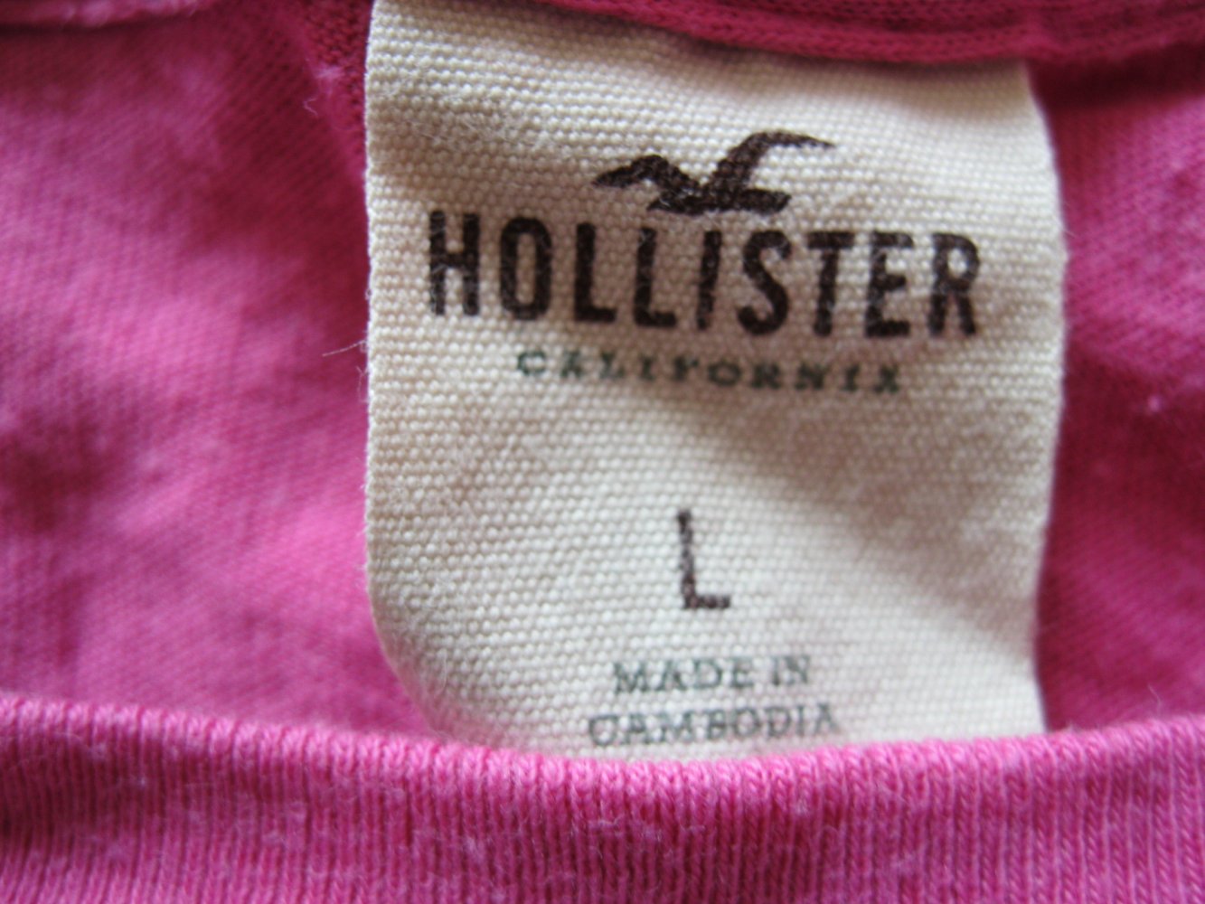 T-Shirt # Hollister # Pink # L