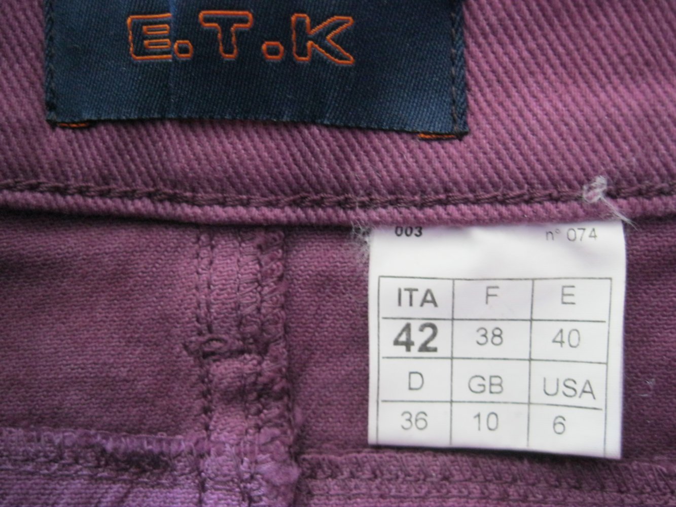 NEU # Jeansrock # B.T.K. # Baumwolle # Pailletten # Lila # 36