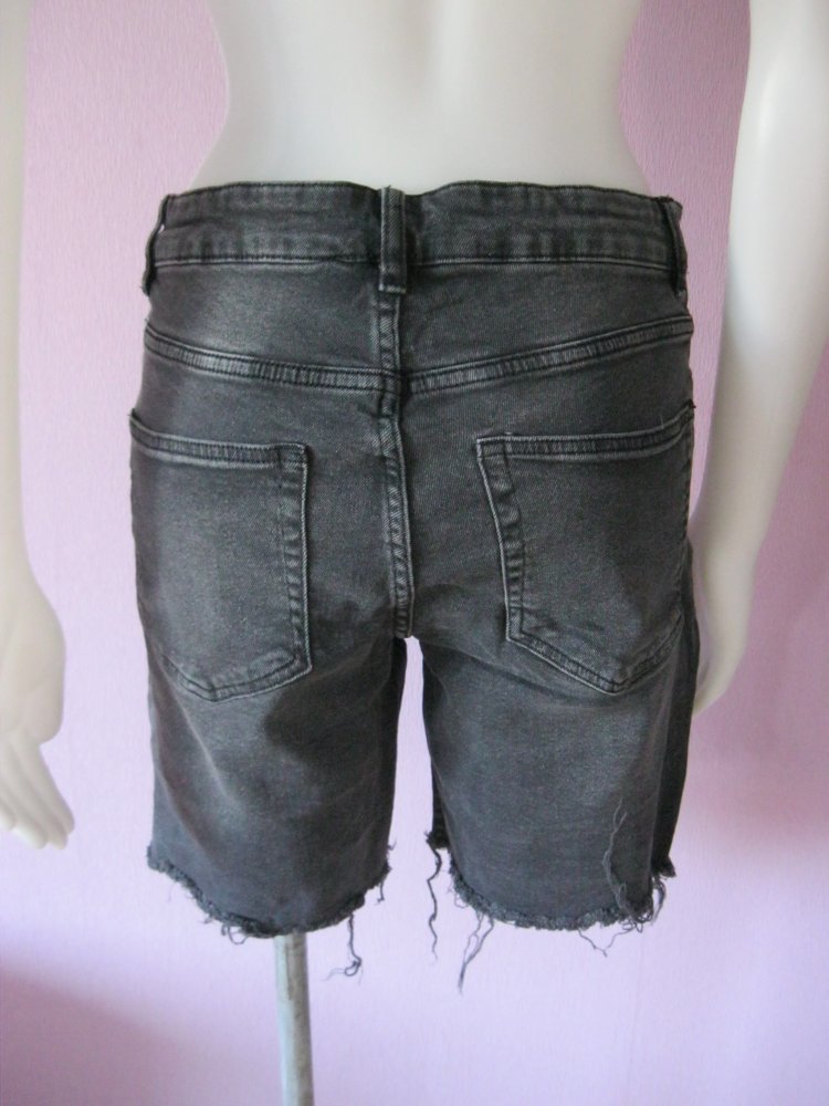 H&M Divided Jeans Shorts Baumwolle Schwarz 40