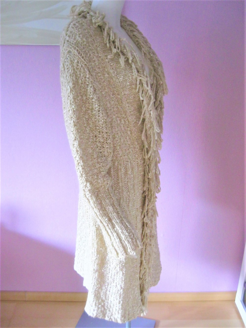 Designer Strickmantel # Sonja Marohn # Creme # 48