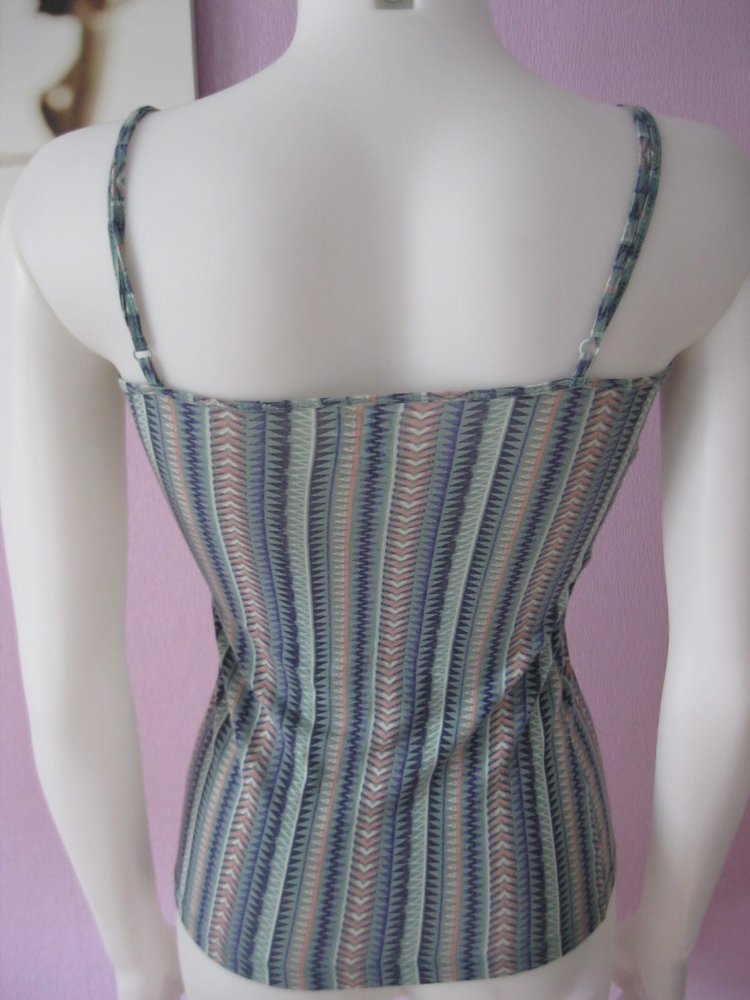 Spaghetti-Top # Nollie # Tribal-Print # Baumwolle # Bunt # S