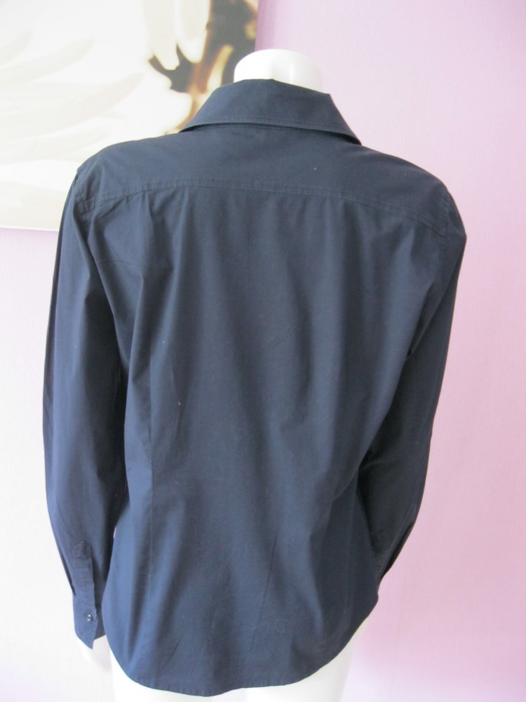 Bluse # Pennyblack # langärmlig # Baumwolle # Marineblau # 42