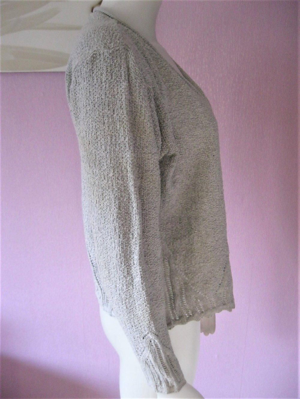 Strickjacke # 50% Baumwolle # Hellblau # 46