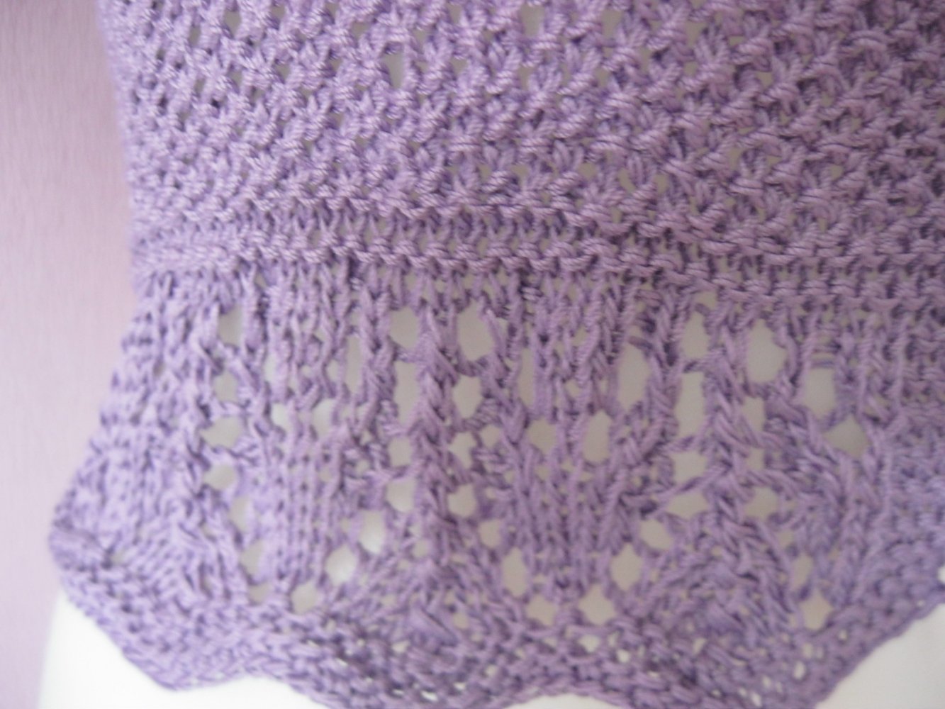 Stricktop Handmade lila/flieder 100% Baumwolle S-M