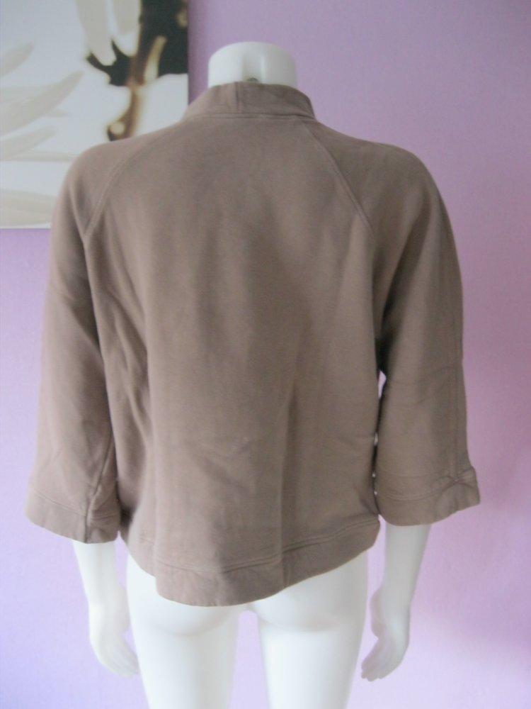 Mango Sweatshirt 3/4-Ärmel 100% Baumwolle Khaki S Oversize