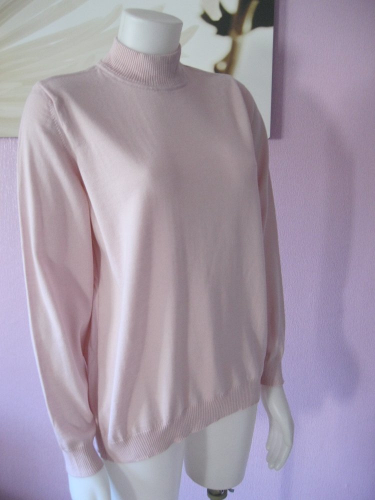 März Feinstrickpulli 100% Schurwolle Rosé 44