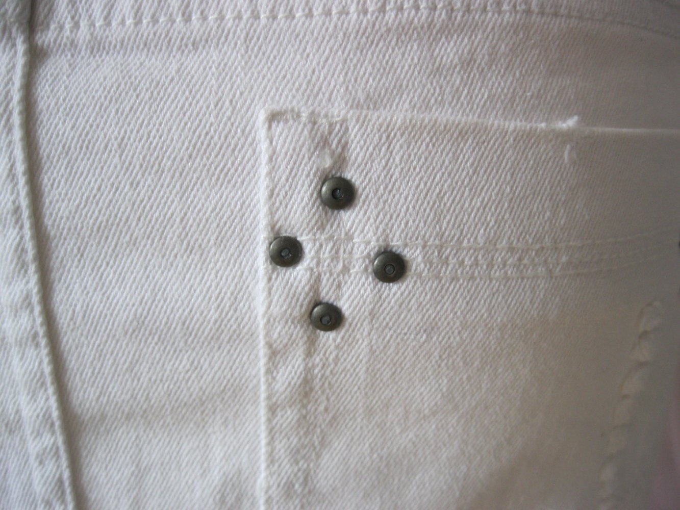 Minirock # Crazy World # Jeans-Rock # Denim # Weiß # Ripped # Baumwolle # 34