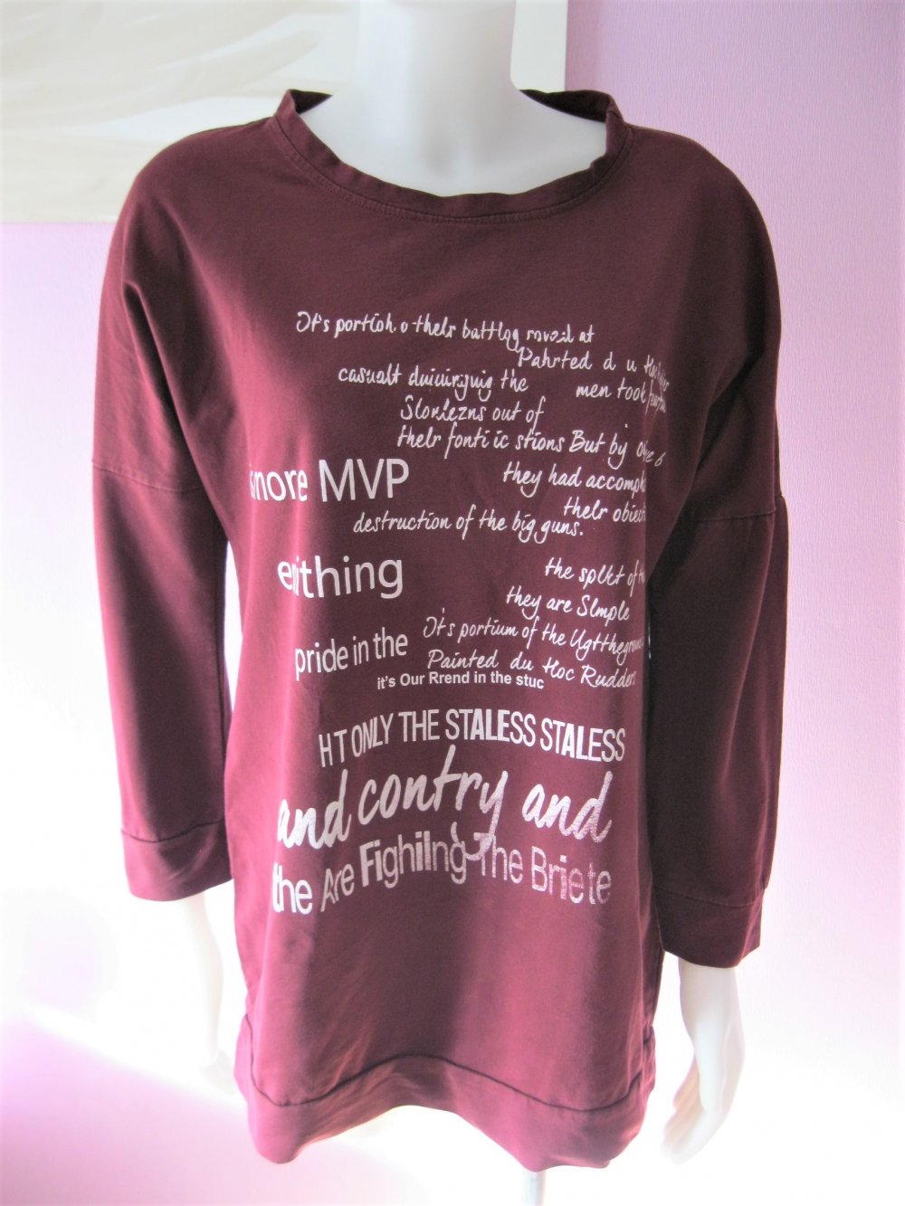 Sweatshirt # Today # Made in Italy # Burgunderrot # M