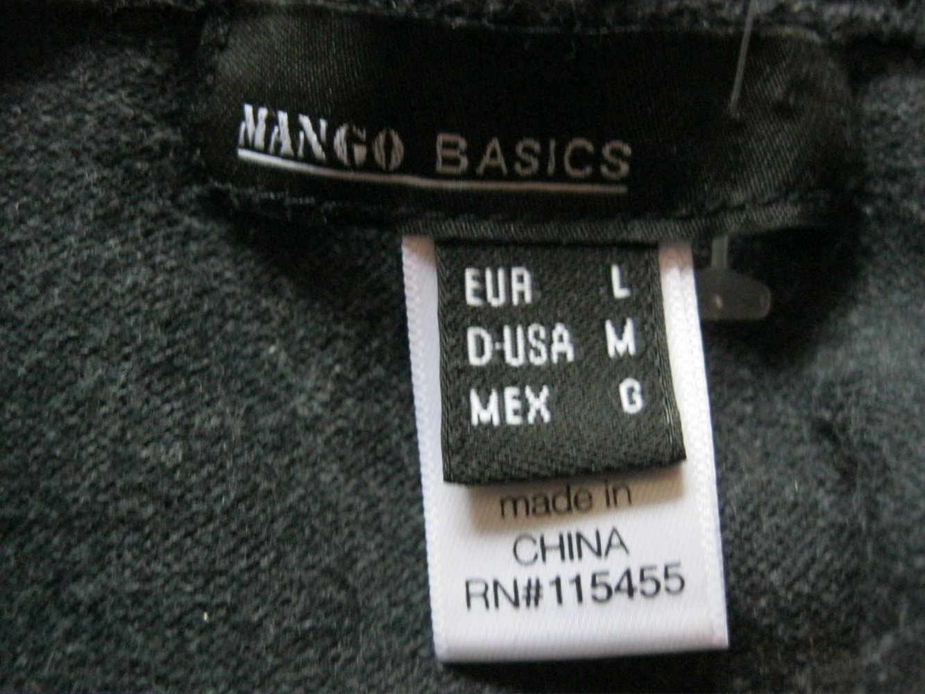 Strickjacke # 85% Baumwolle # Mango # Anthrazit # L