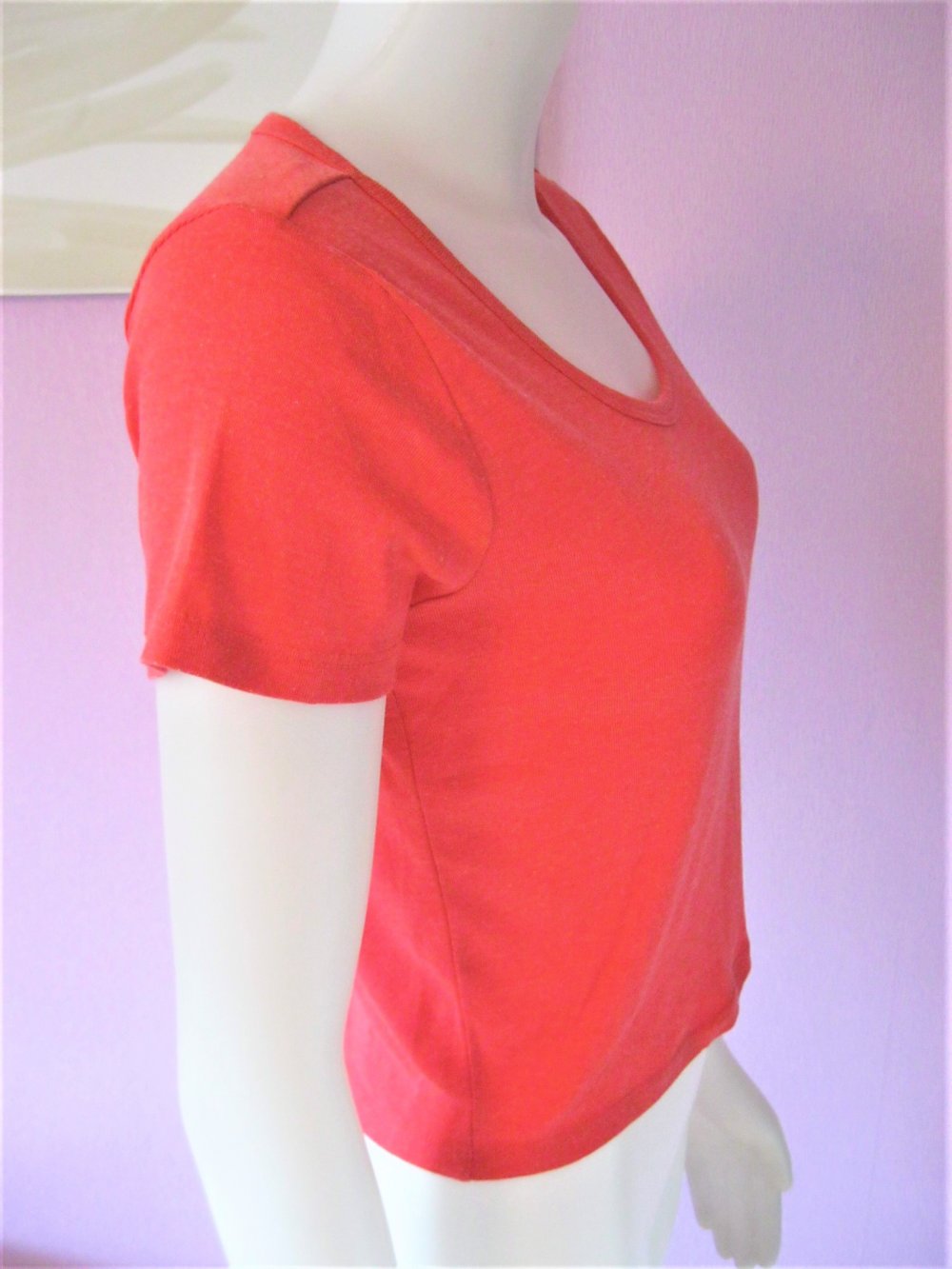 T-Shirt # Croped # Tally Weijl # 60% Baumwolle # rot # L
