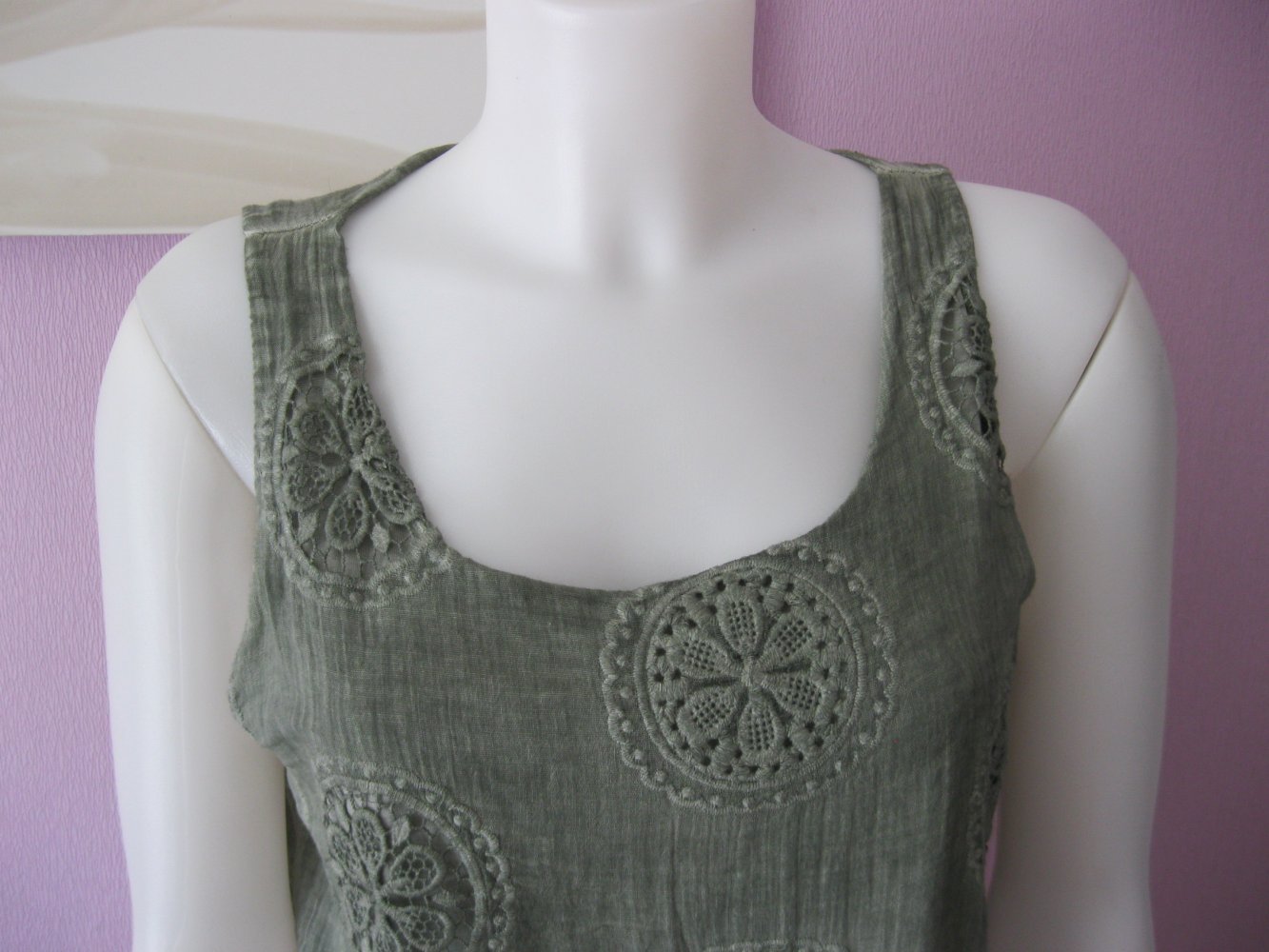 Tanktop # Stickerei # Ornamente # Grün #  L