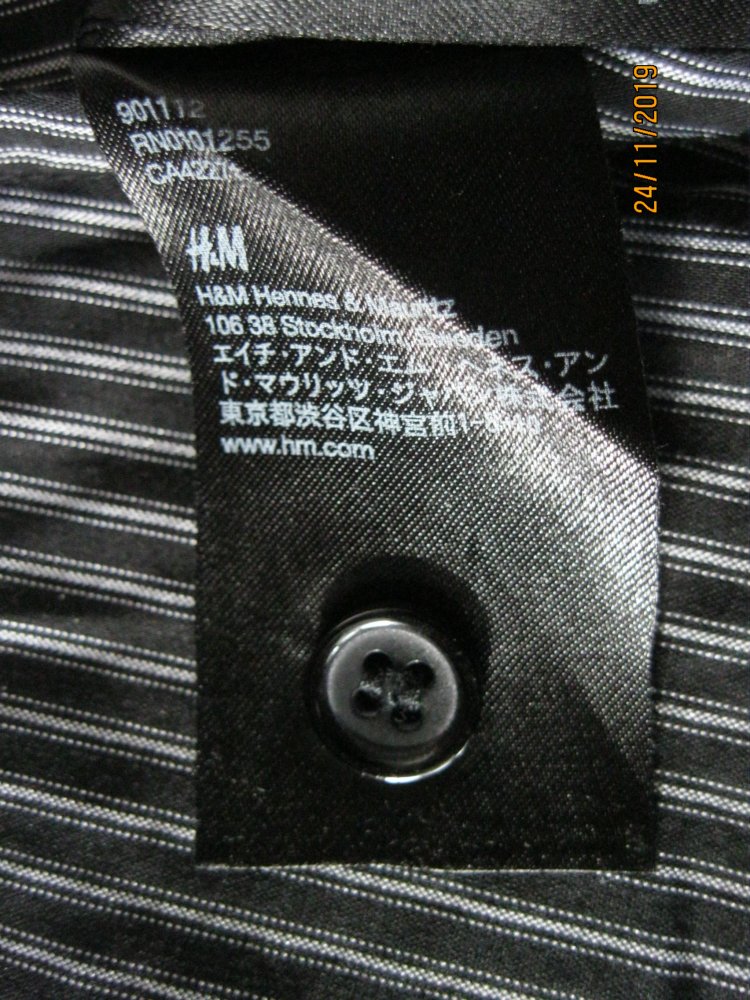 Neu # Hemd/Bluse # H&M # schwarz # Nadelstreifen # 46