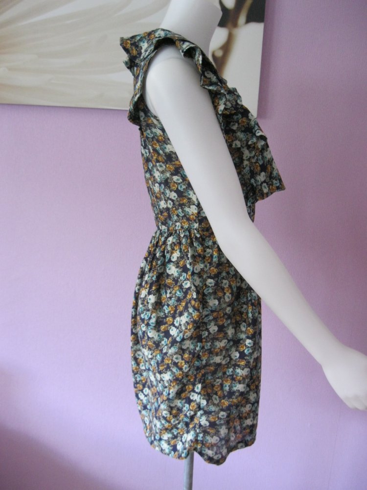 Kleid # Address # Blumen # Bunt # Volants # Baumwolle # S