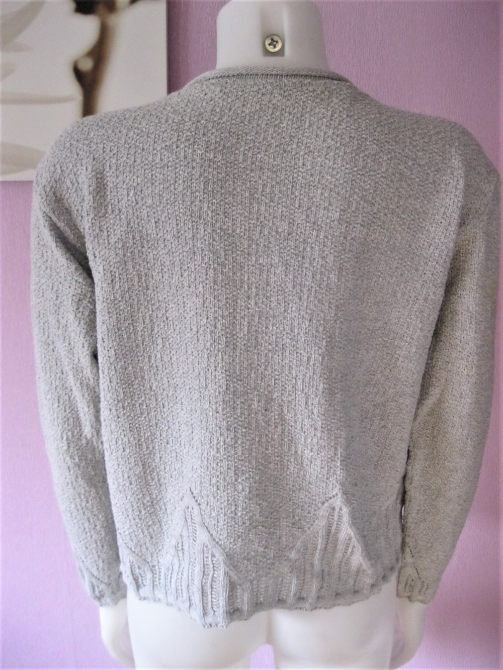 Strickjacke # 50% Baumwolle # Hellblau # 46