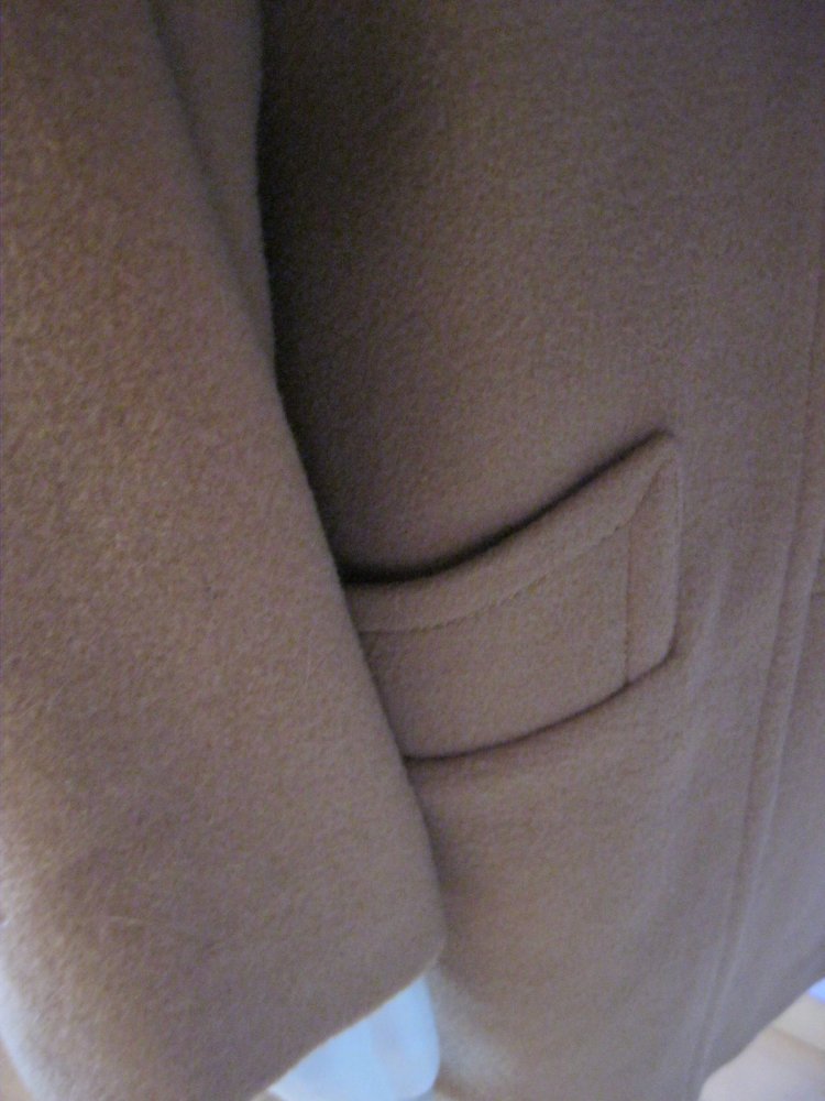  Mantel # Reine Schurwolle # Gr. 46 # beige