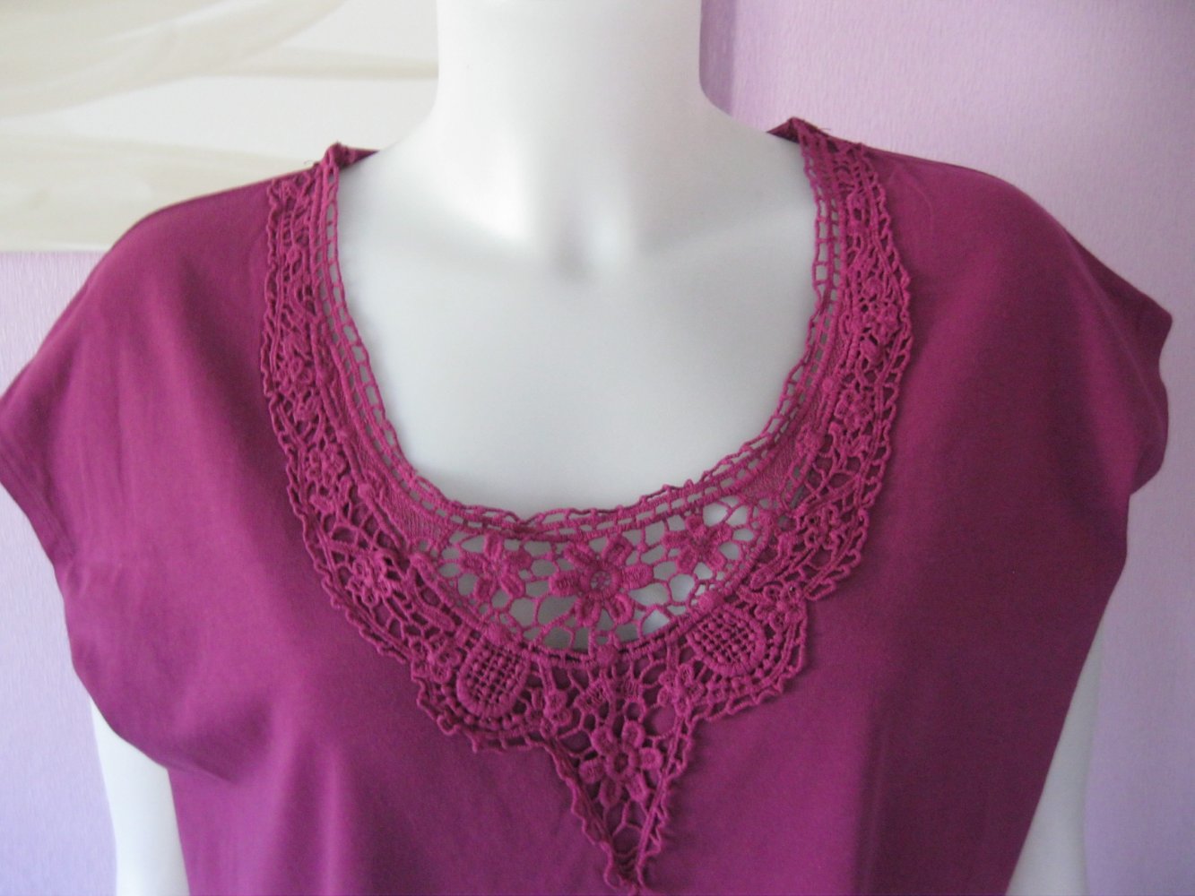 Shirt # Giada # Spitze # Lila # 48